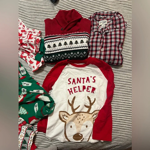 Boy Christmas Sweater/Pajamas/ Tops - Picture 2 of 3